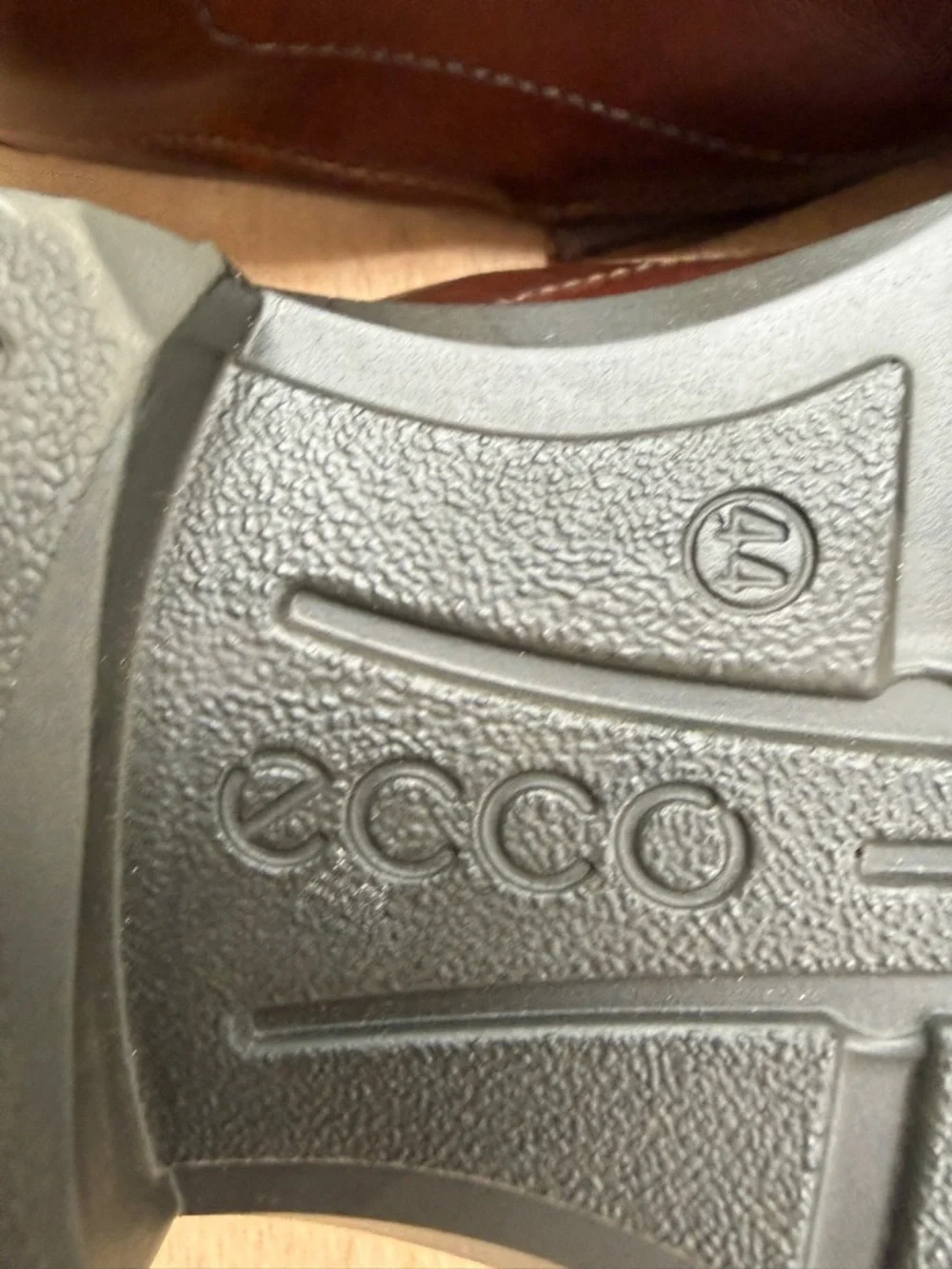 ECCO Helsinki Men Leather Bike Toe Slip On Loafers Brown Apron Dress Shoes 44